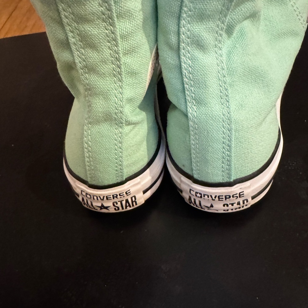Women’s Size 7 Men’s Size 5 Mint Green Converse All Stars - Picture 7 of 11
